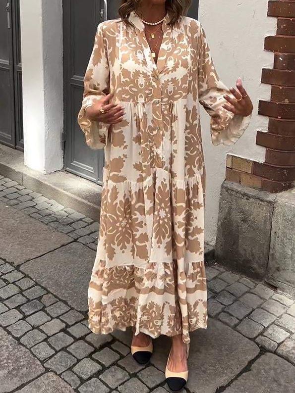 Chic V-Neck Maxi Dress